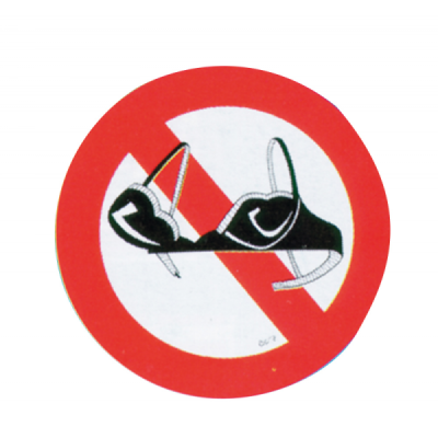 DIVIETO DI REGGISENO A BORDO