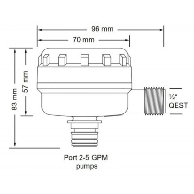 FILTRO A 90° FILETTATURA QEST