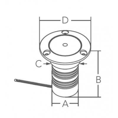 TAPPI DI IMBARCO INOX 38 MM