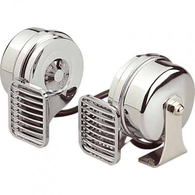 TROMBA DOPPIA CROMATA MT2 12V.