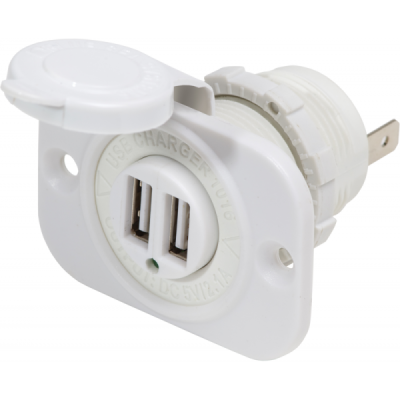 PRESA CON DOPPIA PORTA USB